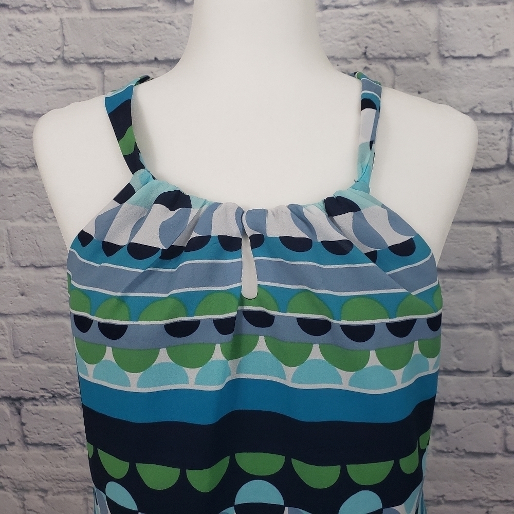 Banana Republic blue and green halter tank - Picture 3 of 7